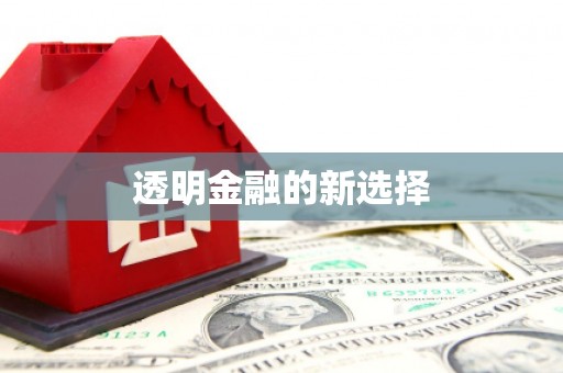 水富透明金融的新选择