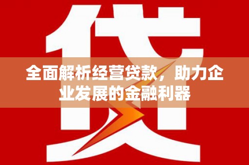 水富全面解析经营贷款，助力企业发展的金融利器