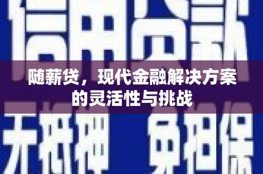 水富随薪贷，现代金融解决方案的灵活性与挑战
