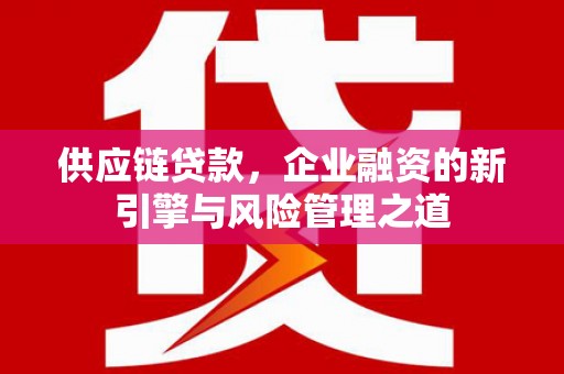 水富供应链贷款，企业融资的新引擎与风险管理之道