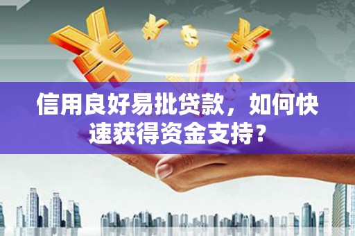 水富信用良好易批贷款，如何快速获得资金支持？