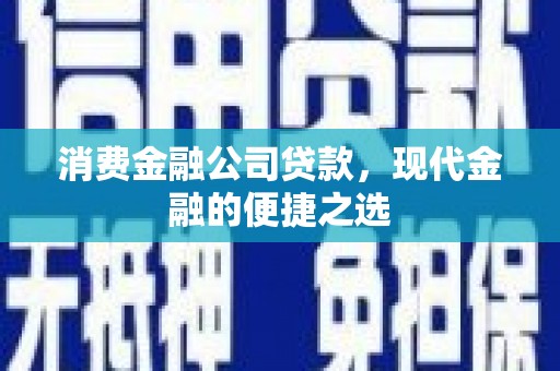 水富消费金融公司贷款，现代金融的便捷之选