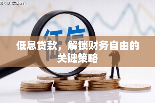 水富低息贷款，解锁财务自由的关键策略