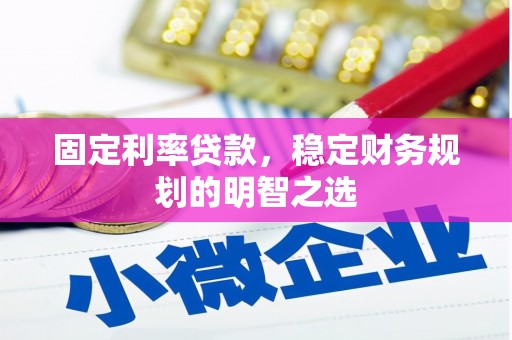 水富固定利率贷款，稳定财务规划的明智之选
