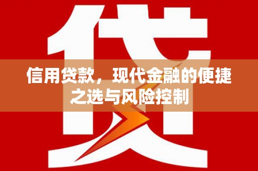 水富信用贷款，现代金融的便捷之选与风险控制