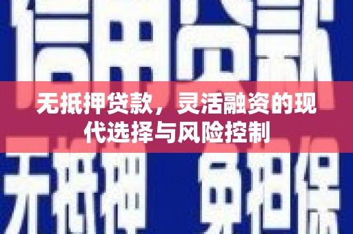 水富无抵押贷款，灵活融资的现代选择与风险控制