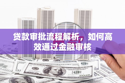 水富贷款审批流程解析，如何高效通过金融审核