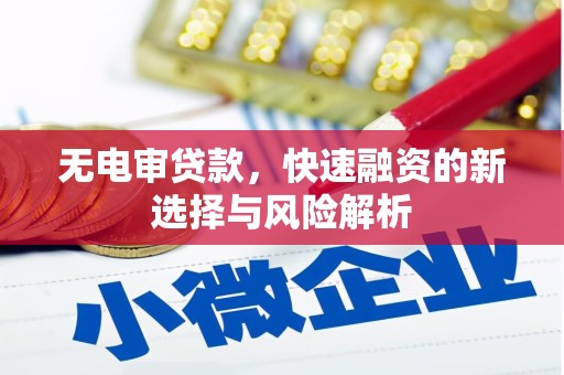 水富无电审贷款，快速融资的新选择与风险解析