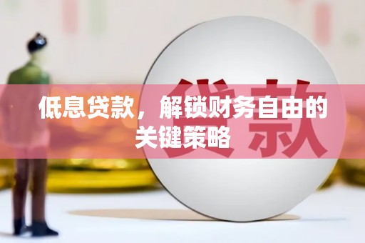 水富低息贷款，解锁财务自由的关键策略