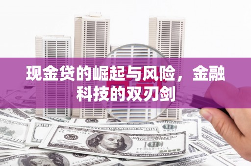水富现金贷的崛起与风险，金融科技的双刃剑