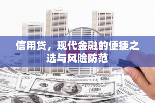 水富信用贷，现代金融的便捷之选与风险防范