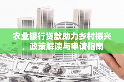 水富农业银行贷款助力乡村振兴，政策解读与申请指南