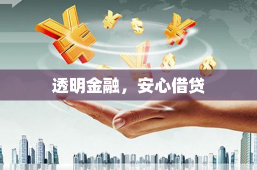 水富透明金融，安心借贷