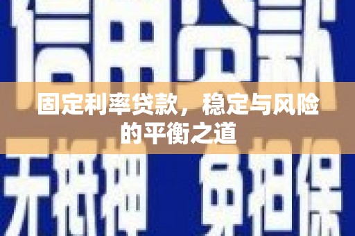 水富固定利率贷款，稳定与风险的平衡之道